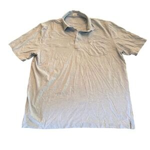 Johnnie-O XXL Polo Shirt Gray Surfboard Logo Cotton Spandex Men's Casual‎